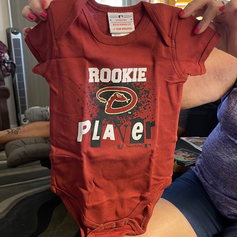 MLB Diamondback onesie 6-9months, brand new.  NWOT.